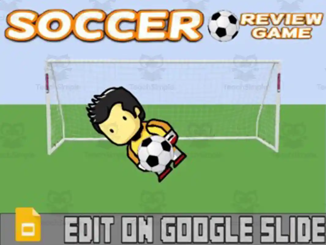 Soccer Interactive Review Game Editable on Google Slides by
