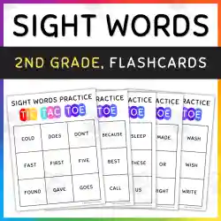 Sight Word Games: Tic-Tac-Toe - Sight Words, Reading, Writing, Spelling &  Worksheets