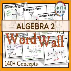 Algebra Word Wall, Algebra 1 Vocabulary