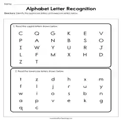 6+ Letter Recognition Assessment