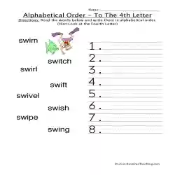 ABC Order Practice w/Letters