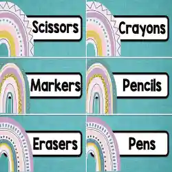 Rainbow/Boho Teacher - Pens
