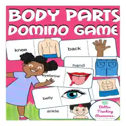 Partes do Corpo - Dominó em Português - Body Parts Domino Game in Portuguese