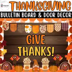 Thanksgiving Bulletin Board and Craft, Fall Door Decor