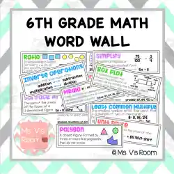 4th Grade SPANISH Math Word Wall/ Vocabulario de Matematicas en espanol