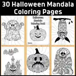 Printable Halloween Coloring Book, Teaching