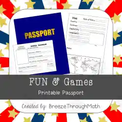 The Best Printable, Foldable Youth Travel Passport for Kids by Fun 4 Kids