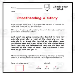Proofreading Paragraphs - Printable Worksheets