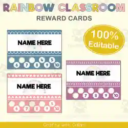 Behavior Punch Cards - Editable  Behavior punch cards, Punch cards,  Homeschool organization