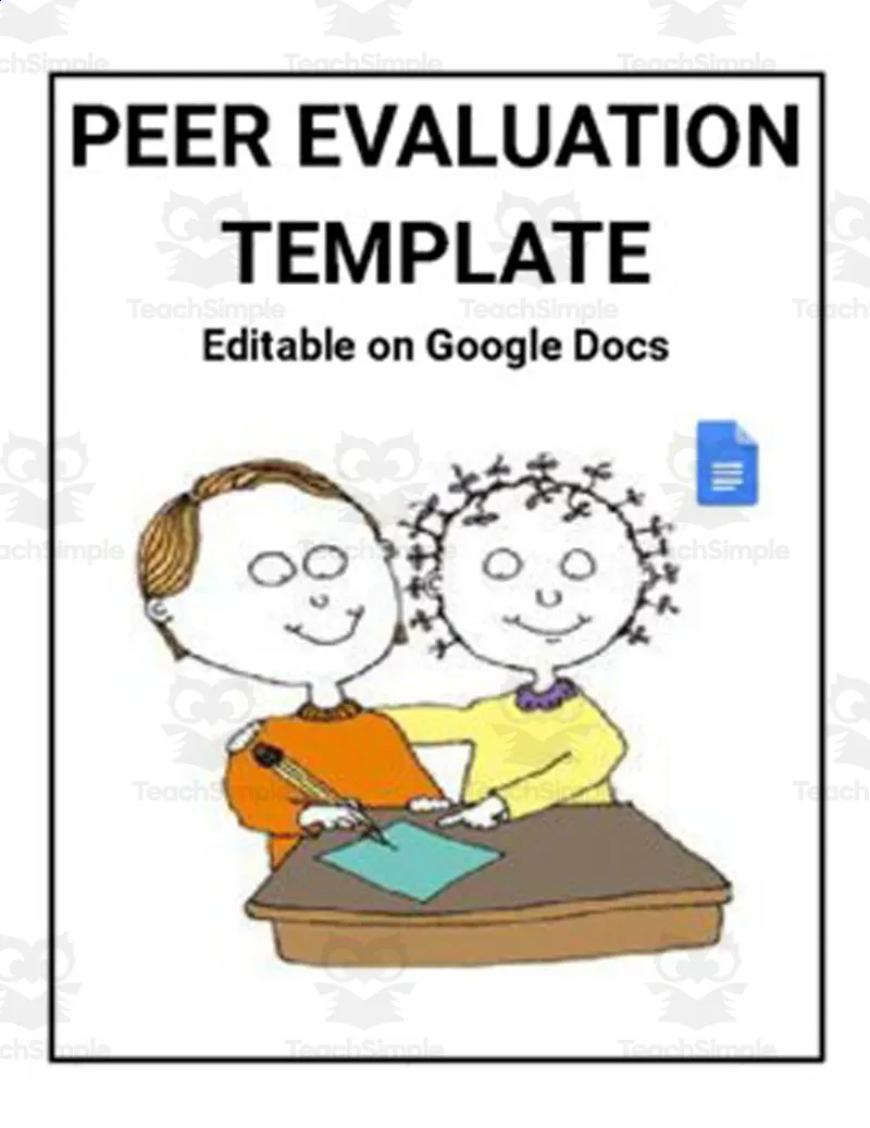 12 Different Peer Evaluation Template (Editable Google Docs) by Teach ...