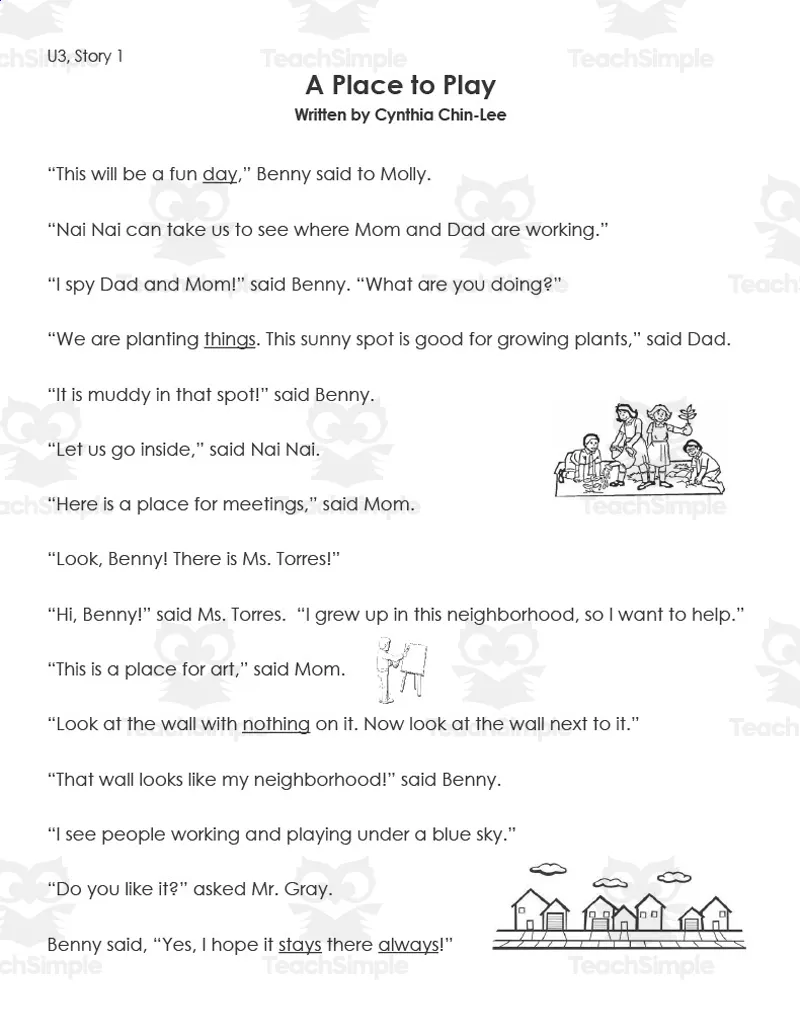 An educational teaching resource from Sarah Sorensen entitled 1st Grade Unit 3 Reading Street Stories Set downloadable at Teach Simple.