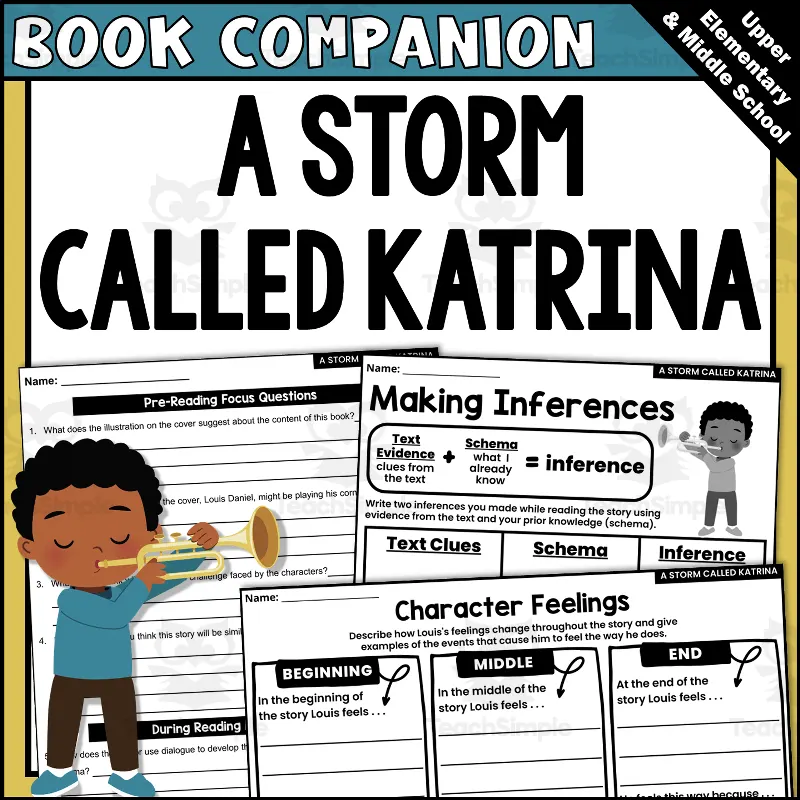 An educational teaching resource from Creatively Gifted entitled "A Storm Called Katrina" | Picture Book Read Aloud downloadable at Teach Simple.