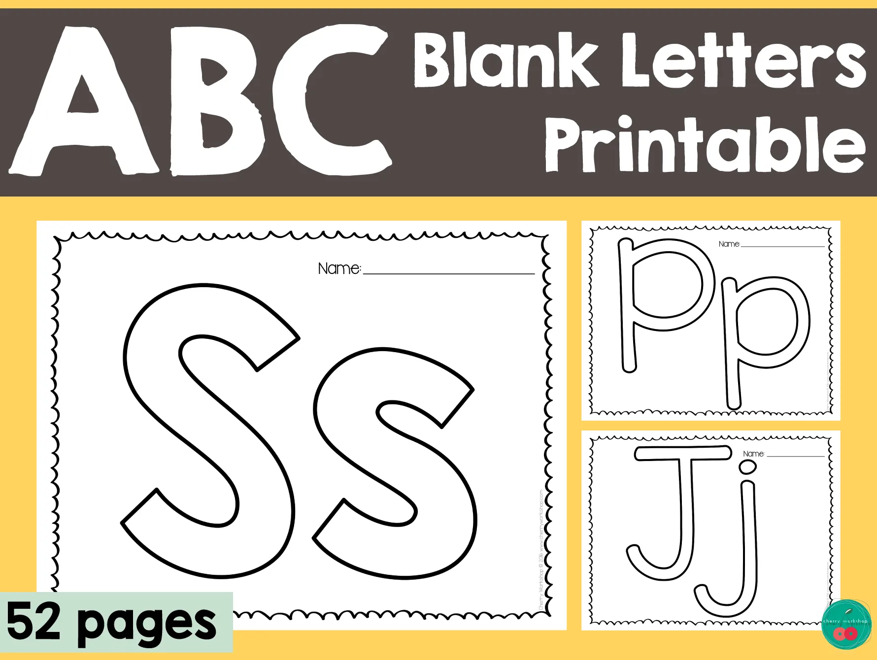 ABC Worksheets - Blank Letters Templates by Teach Simple
