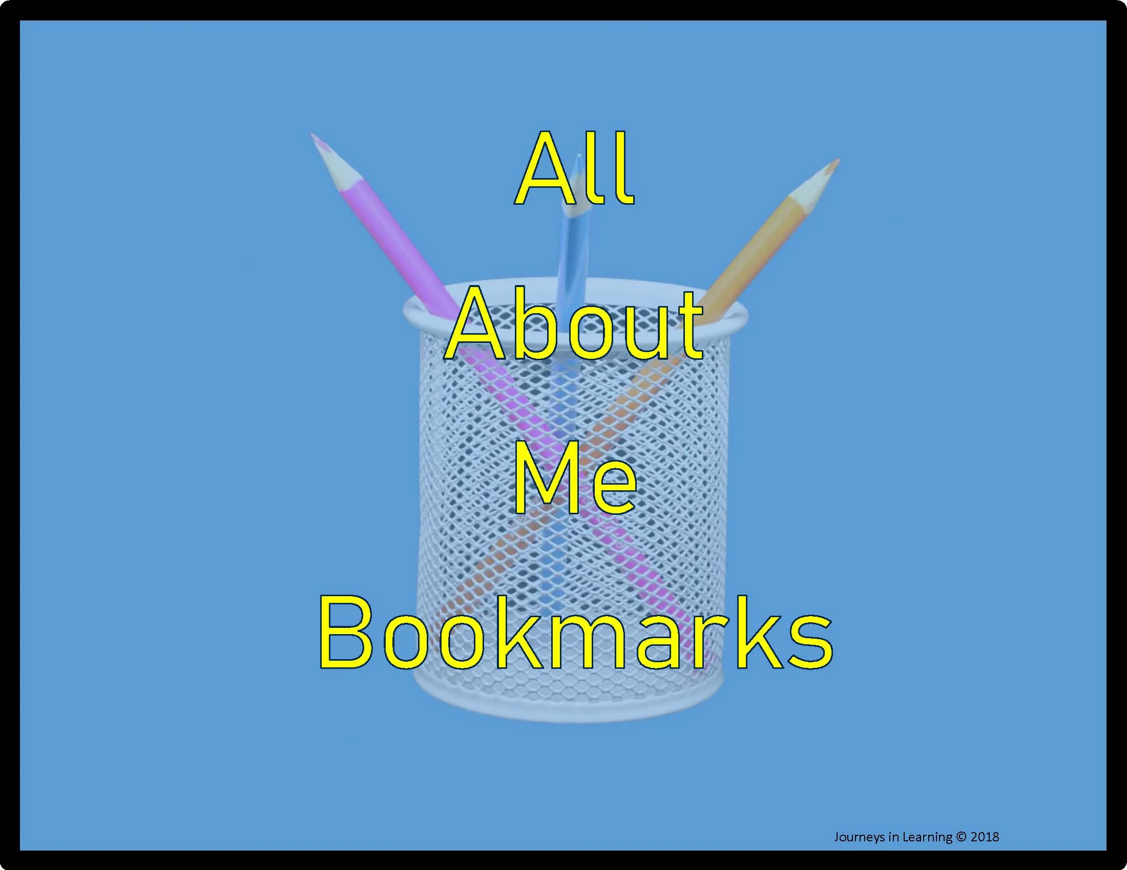 An educational teaching resource from Journeys In Learning entitled All About Me Bookmarks downloadable at Teach Simple.