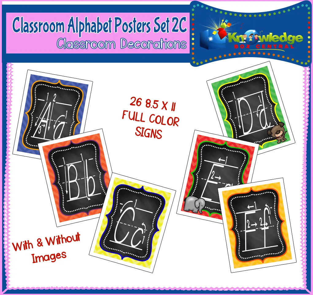 Alphabet Posters Set 2C - Classroom Decorations - EBOOK by Teach Simple