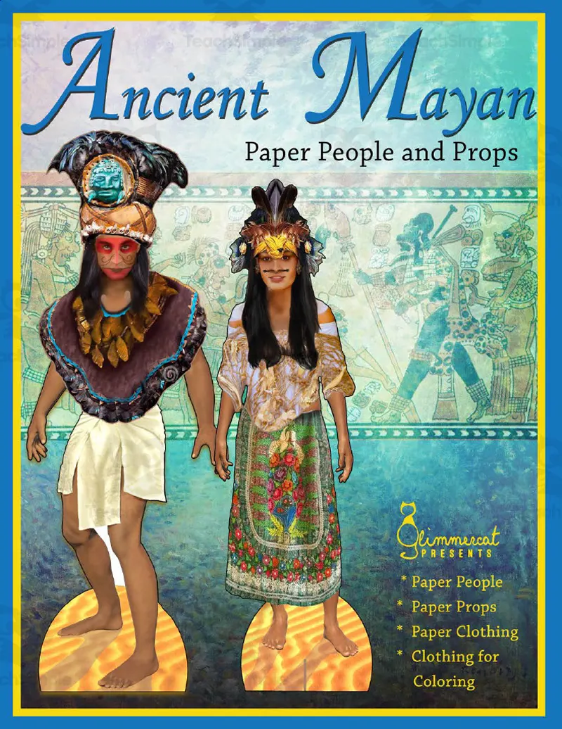 Ancient Mayan Paper People and Props by Teach Simple