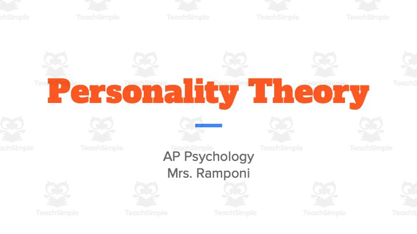 An educational teaching resource from Skinner's Box entitled AP Psychology Lecture Slides: Personality Theory downloadable at Teach Simple.