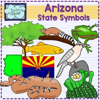 An educational teaching resource from Teacher's Clipart entitled Arizona State Symbols Clip Art downloadable at Teach Simple.