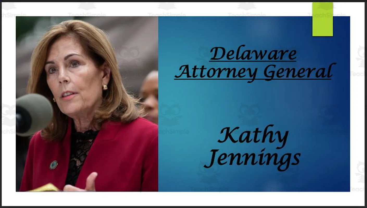 Attorney General Kathy Jennings (DE) BIO PPT by Teach Simple