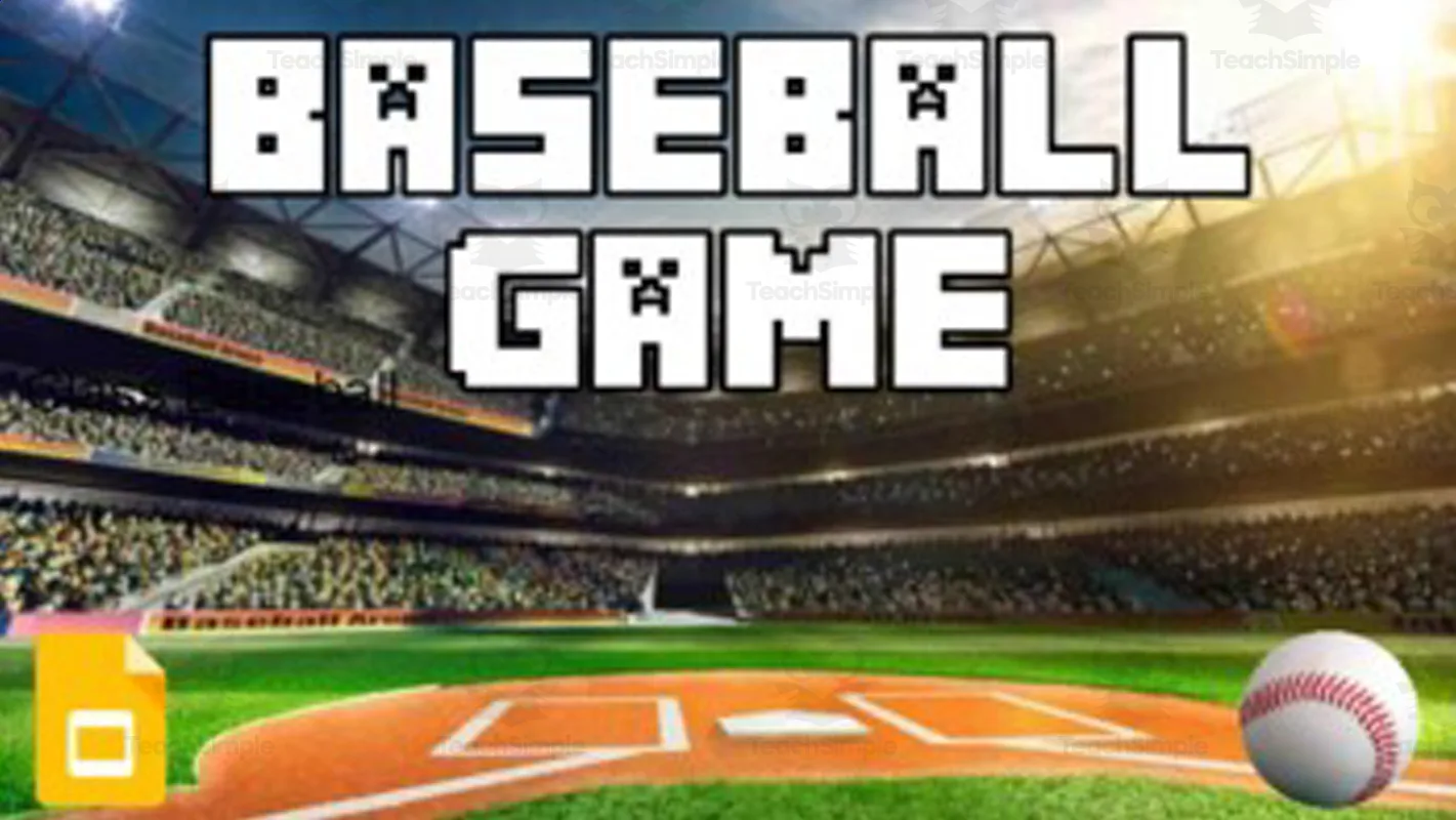 An educational teaching resource from Roombop entitled Baseball Review (Google Slides Game Template) downloadable at Teach Simple.