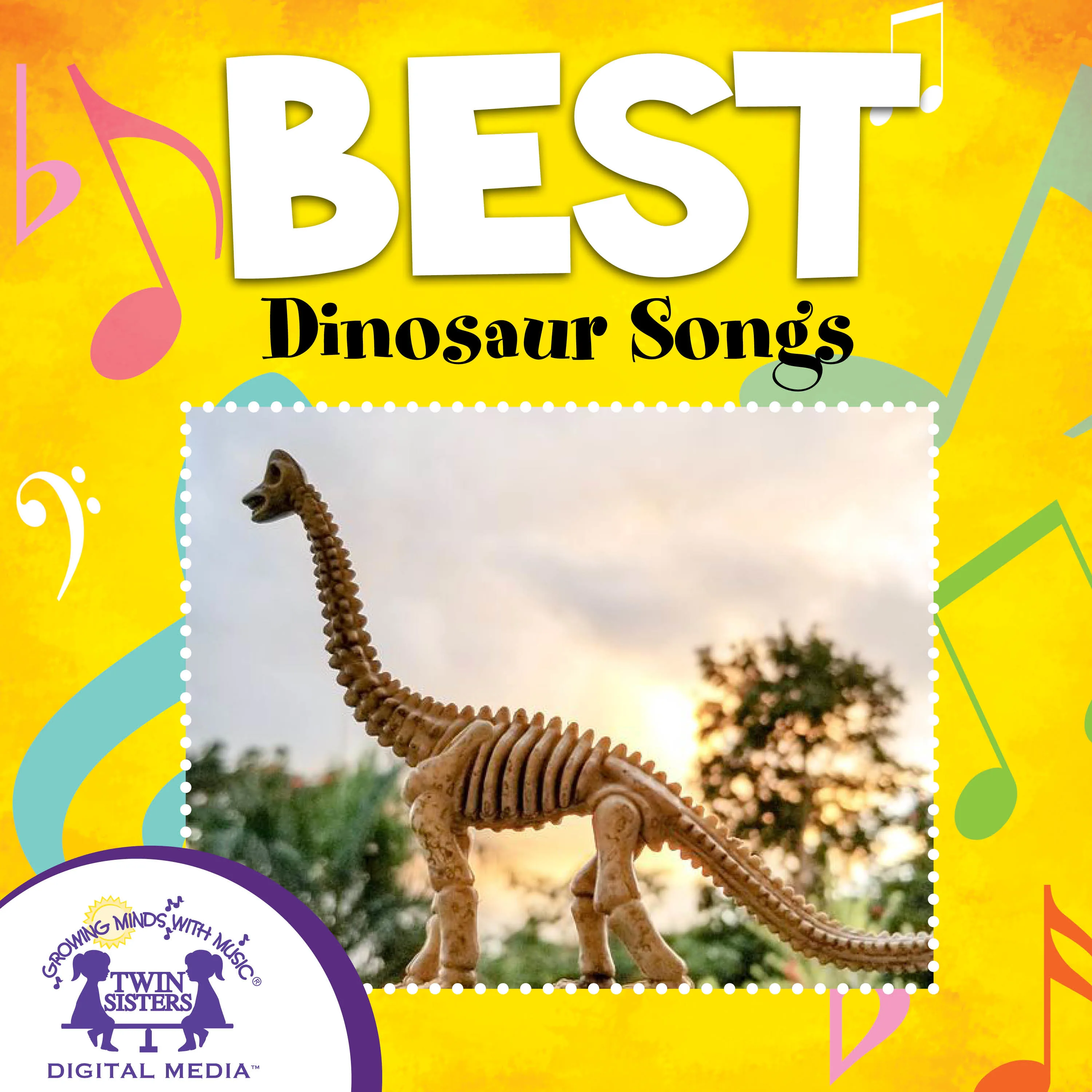 An educational teaching resource from Twin Sisters Digital Media entitled BEST Dinosaur Songs Album downloadable at Teach Simple.