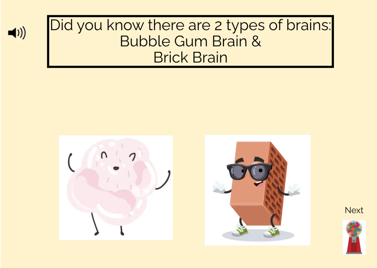 Bubble Gum Brain And Brick Brain An SEL Boom Deck With Audio and Handout by Teach Simple