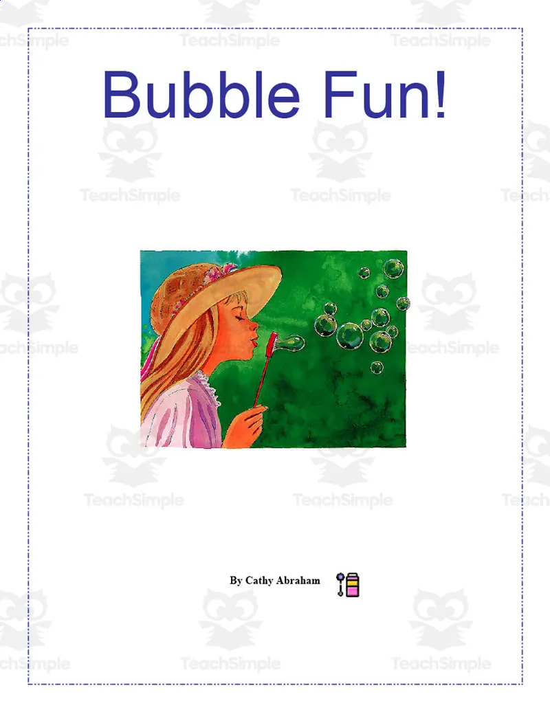 Bubbles Fun Curriculum Pack by Teach Simple