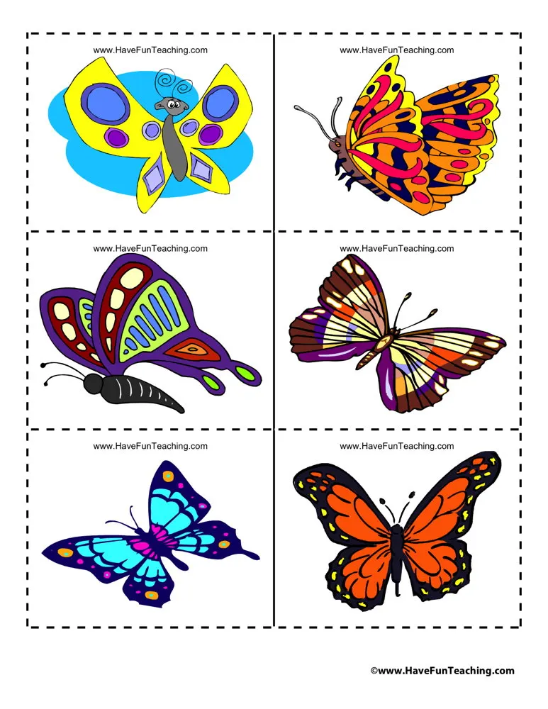 An educational teaching resource from Have Fun Teaching entitled Butterfly Clip Art downloadable at Teach Simple.