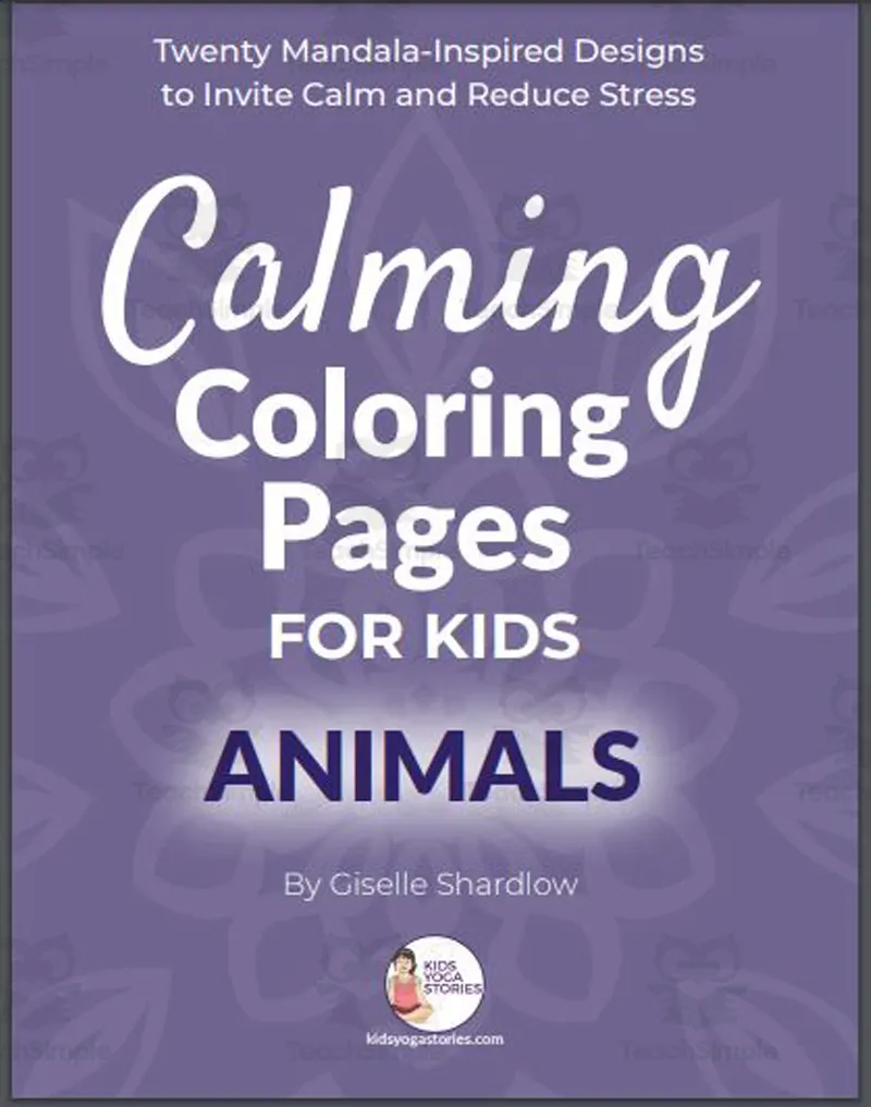 Calming Coloring Pages for Kids Animals by Teach Simple
