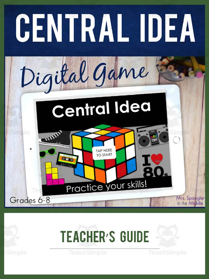 An educational teaching resource from Mrs. Spangler in the Middle entitled Central Idea Digital Game downloadable at Teach Simple.