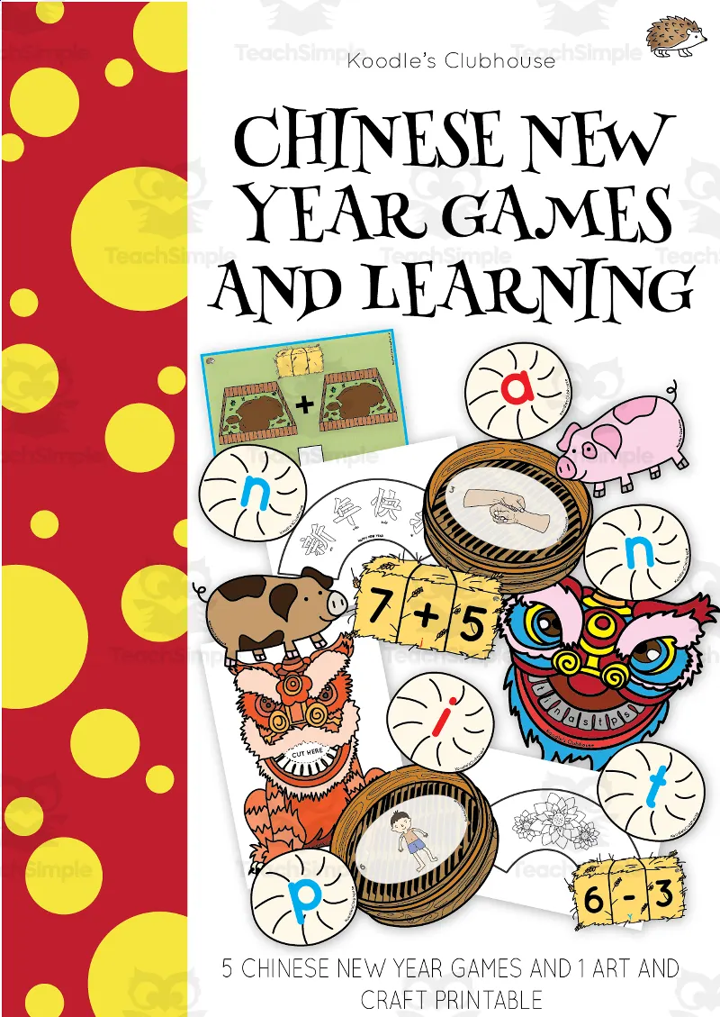 An educational teaching resource from Koodles Clubhouse entitled Chinese New Year  Bundle 1 downloadable at Teach Simple.