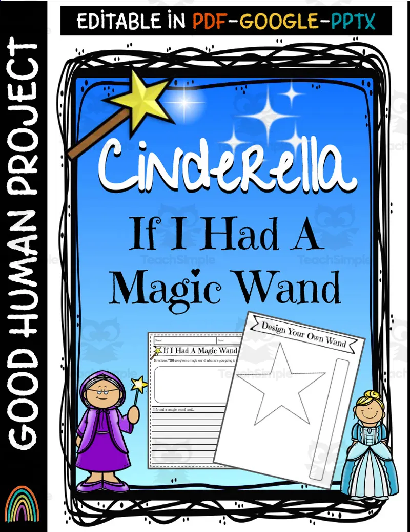 Cinderella Magic Wand Creative Writing Editable Reading Activity by
