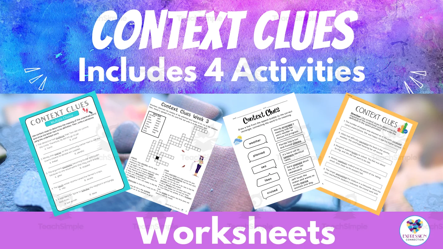 Context Clues Activities by Teach Simple