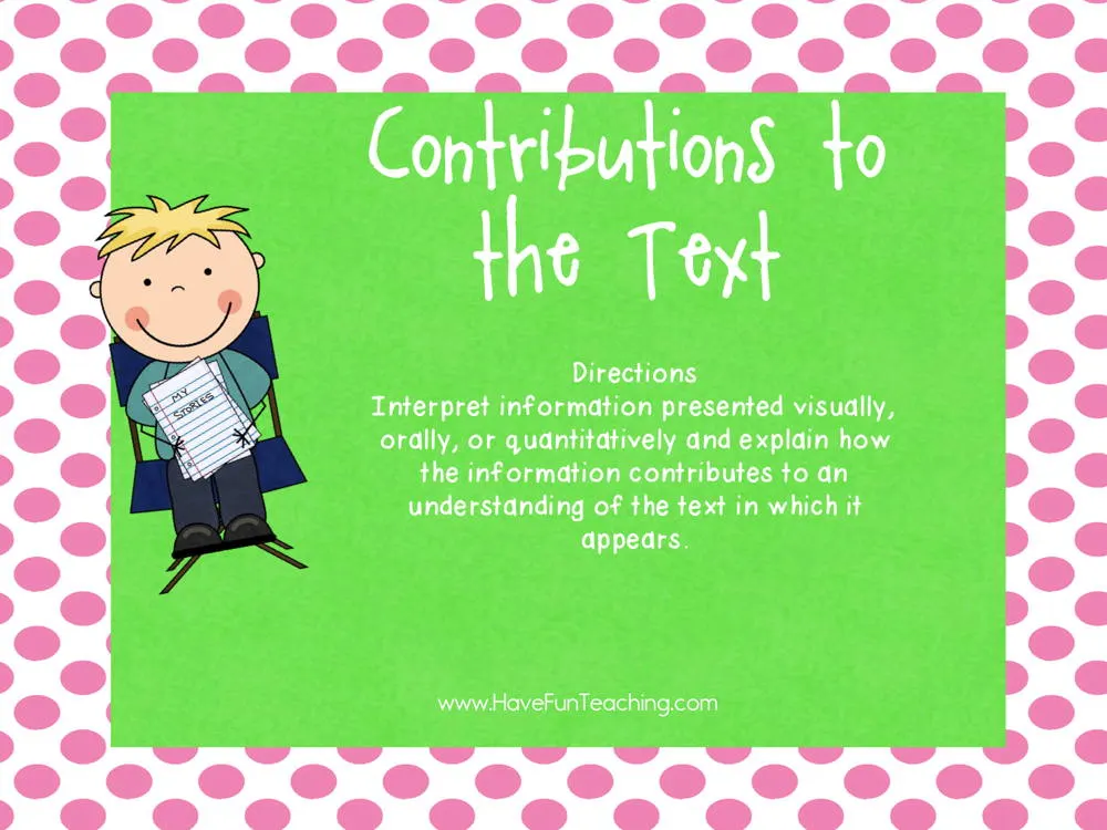 Contribute Writing Contributions to the Text Activity by Teach Simple