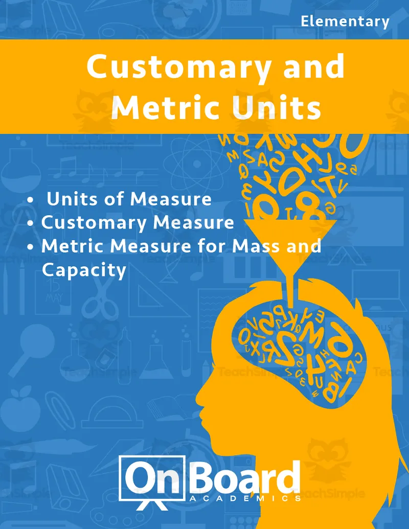 An educational teaching resource from Classroom Complete Press entitled Customary and Metric Units | Academic Workbook downloadable at Teach Simple.