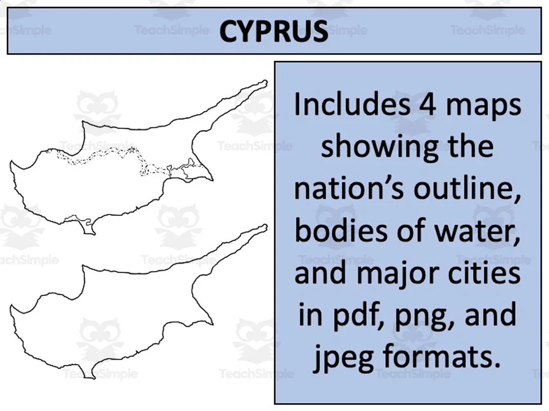 Cyprus Map Resources By Teach Simple Cyprus Map Resources By Teach Simple