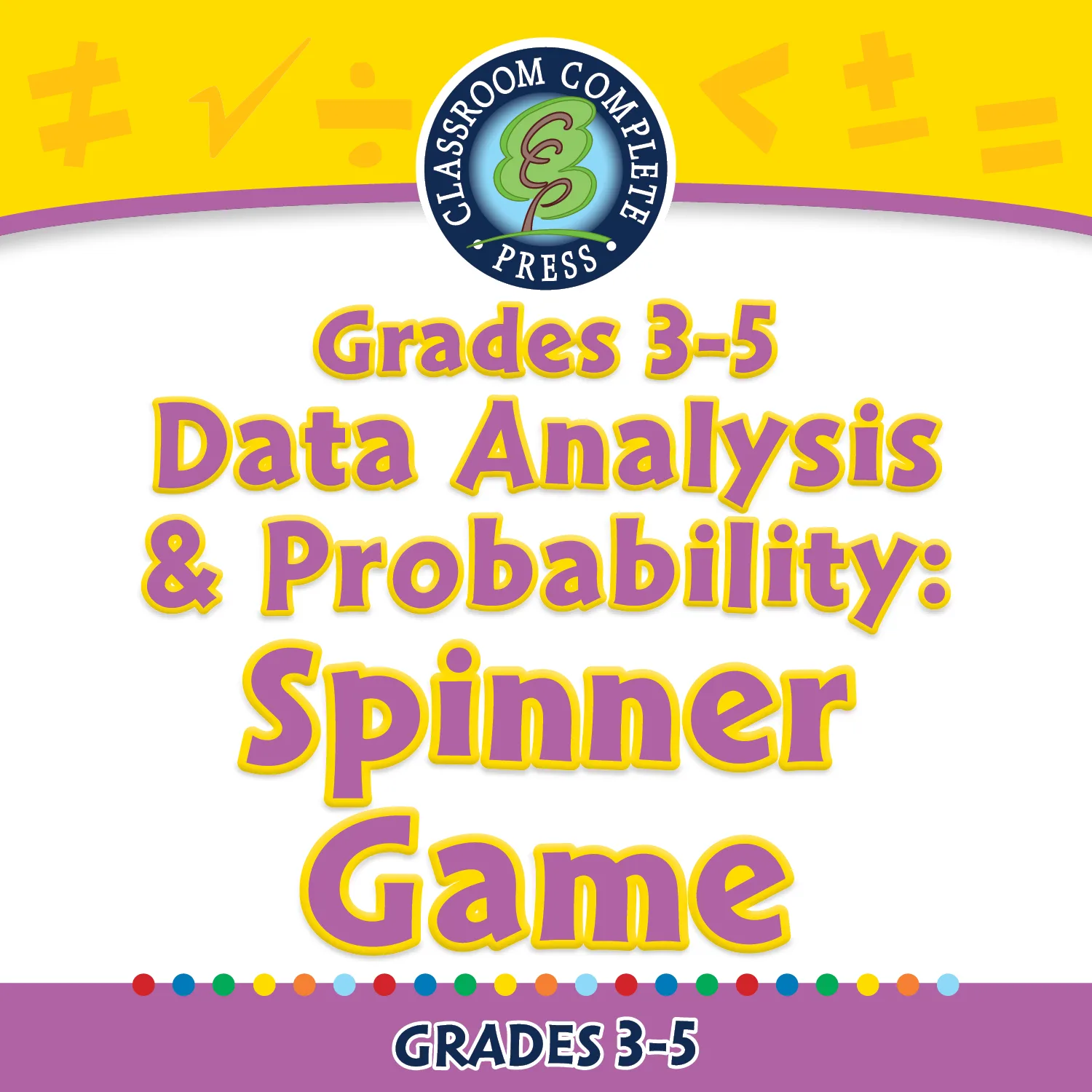 An educational teaching resource from Classroom Complete Press entitled Data Analysis & Probability: Spinner Game for 3rd-5th - MAC Software downloadable at Teach Simple.