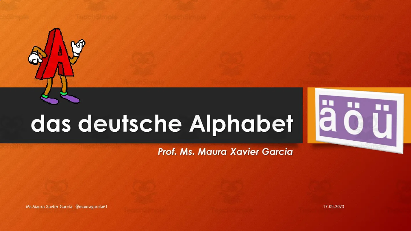 Deutsch Alphabet und Buchstabieren by Teach Simple