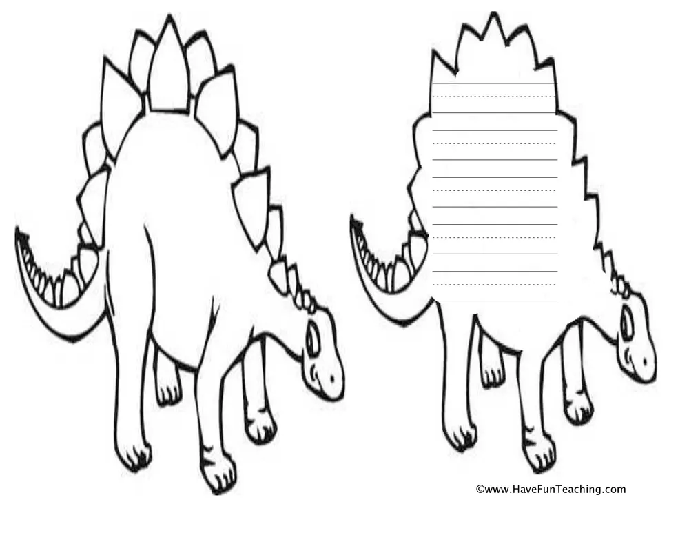 An educational teaching resource from Have Fun Teaching entitled Dino Shape Book Activity downloadable at Teach Simple.