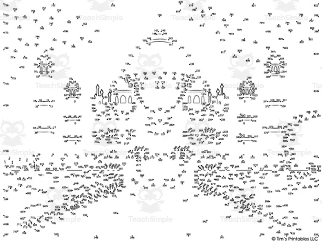 DottoDot Taj Mahal Extreme Difficulty PDF 825 Dots! by Teach Simple