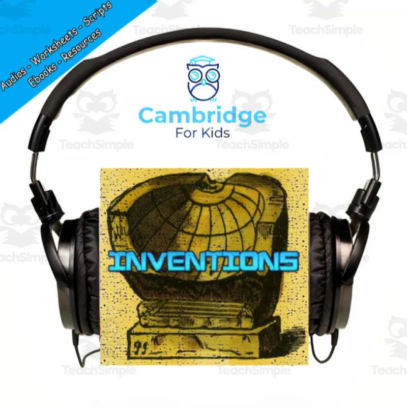 An educational teaching resource from Cambridge For Kids entitled Egyptians Comprehension Series | Episode 4: Inventions | Audiobook downloadable at Teach Simple.