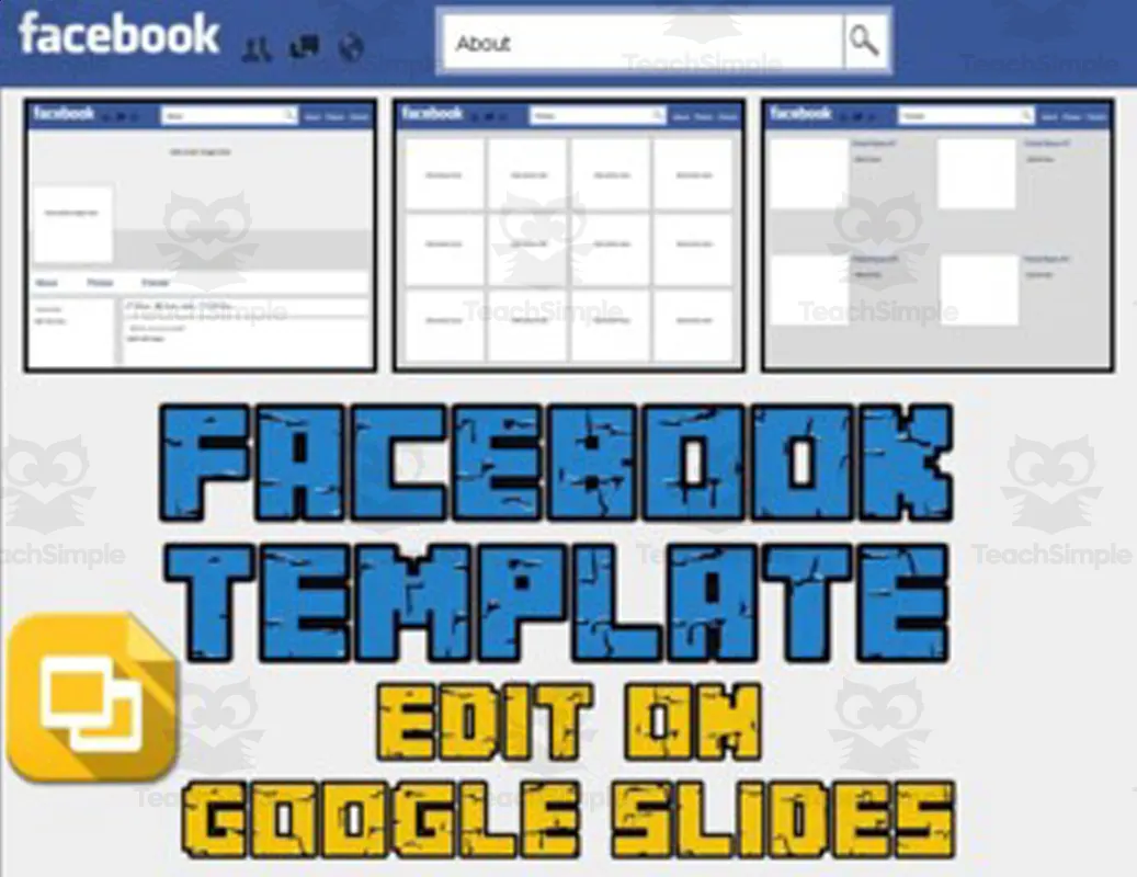 Facebook Template (Editable on Google Slides) by Teach Simple