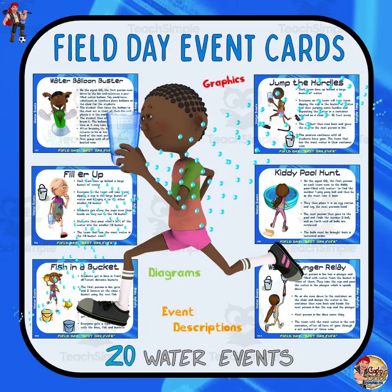 Field Day Event Cards Water Events by Teach Simple