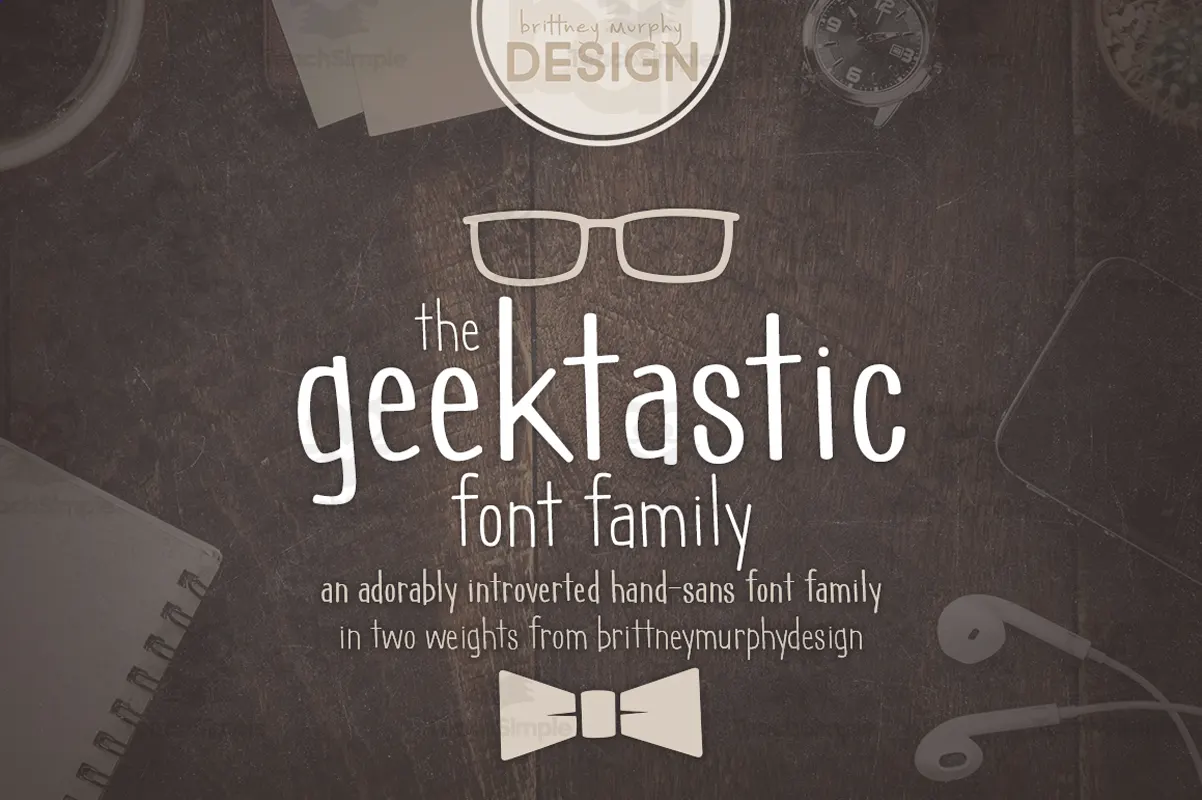 An educational teaching resource from Brittney Murphy Design entitled Font Family: Geektastic downloadable at Teach Simple.