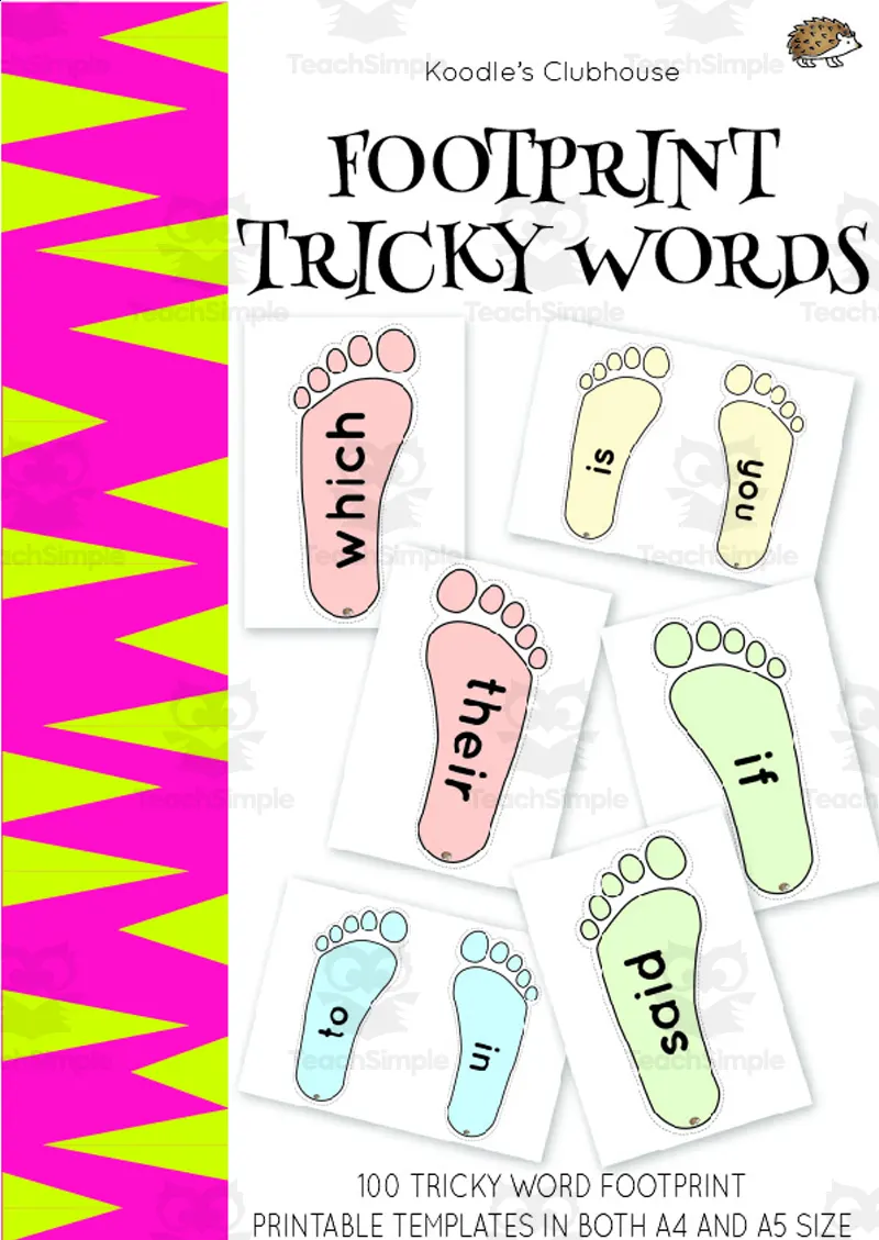 Footprint Tricky Words Game by Teach Simple