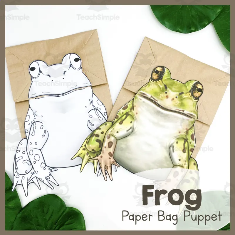 Frog Paper Bag Puppet by Teach Simple Frog Paper Bag Puppet by Teach Simple