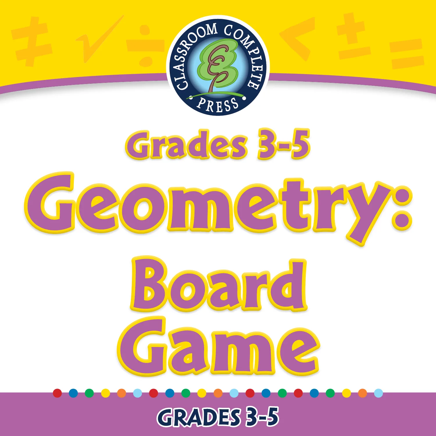 An educational teaching resource from Classroom Complete Press entitled Geometry: Board Game for 3rd-5th - PC Software downloadable at Teach Simple.