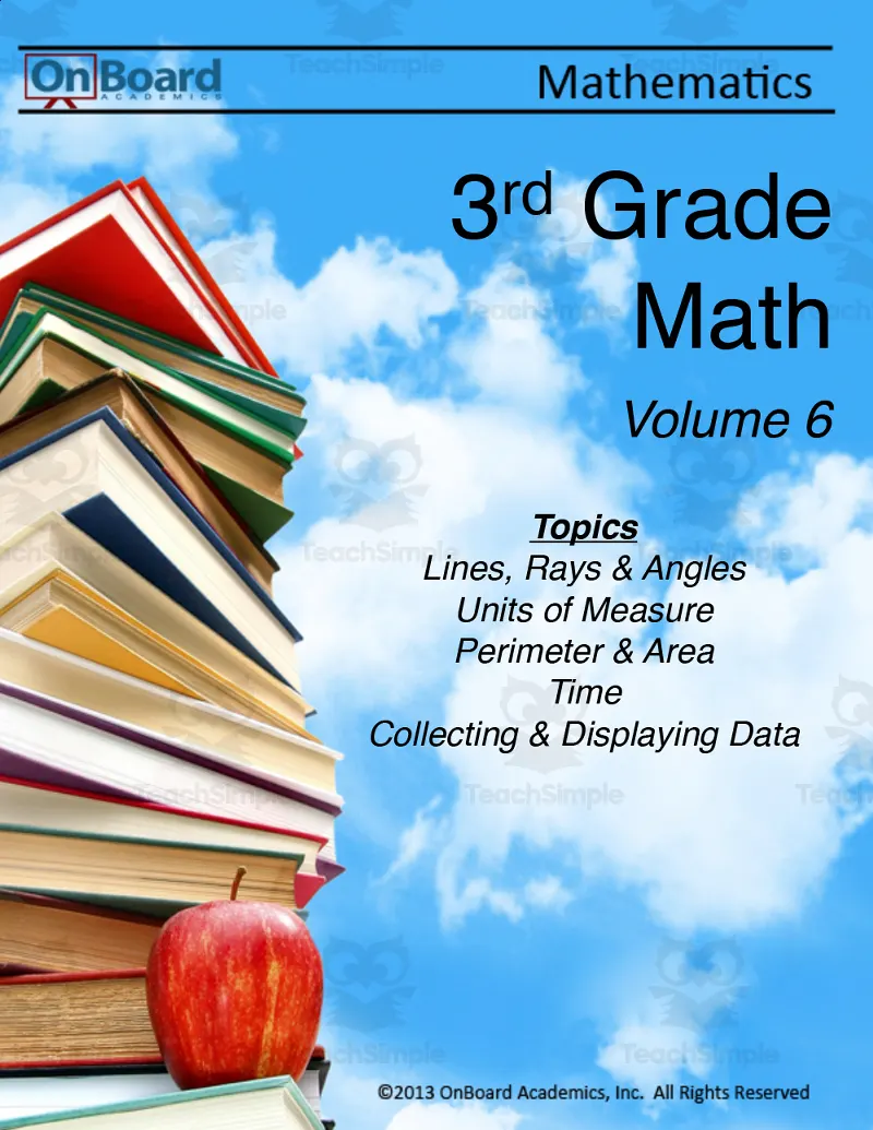 An educational teaching resource from Classroom Complete Press entitled Grade 3 Math Volume 6 downloadable at Teach Simple.