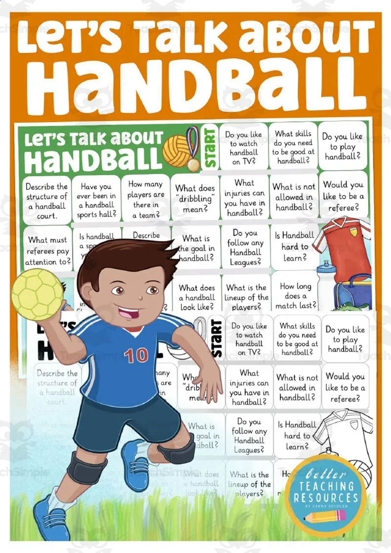 Handball Speaking Game by Teach Simple