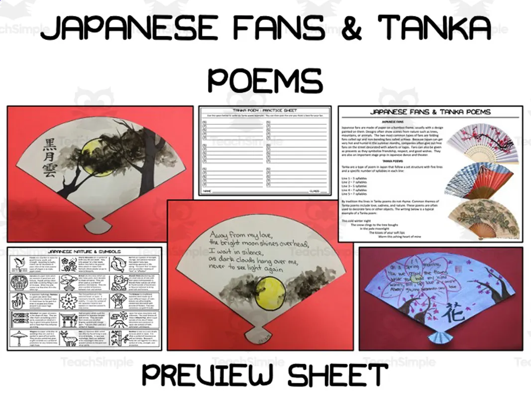 Japanese Fans & Tanka Poems by Teach Simple